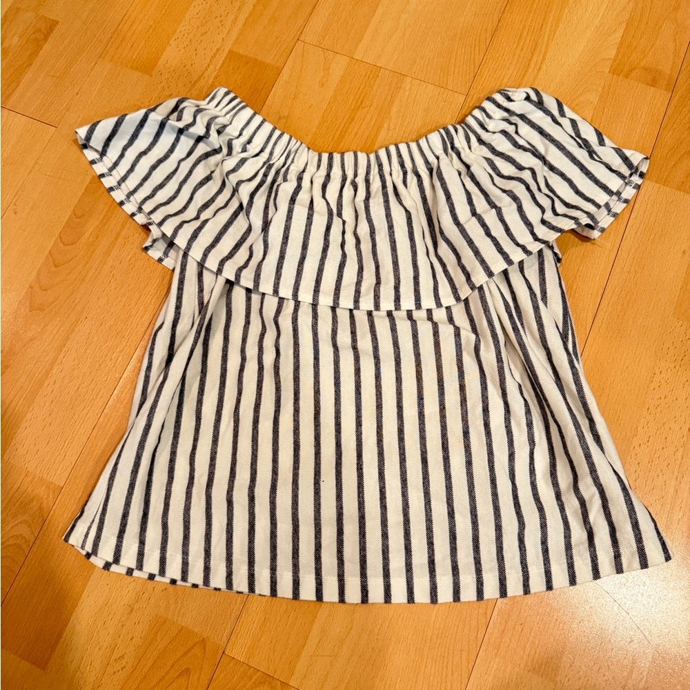 Banana republic Striped Off-Shoulder Top